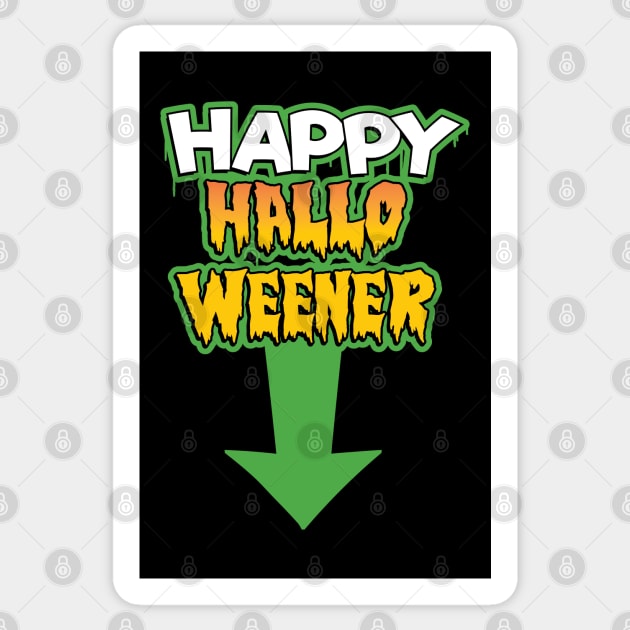 HAPPY HALLO WEENER Sticker by tvshirts